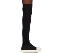 Black High Sock Sneaks Boots