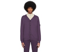Purple Y-Neck Cardigan