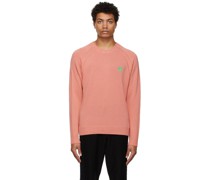 Pink Cashmere Embroidered Medusa Sweater