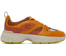 Orange Tech Runner Sneakers