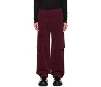 SSENSE Exclusive Burgundy Cargo Pants