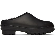 Black Leather Clogs