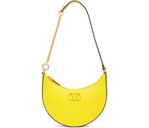Yellow Mini VLogo Signature Hobo Bag