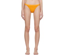 Orange High-Cut Bikini Bottoms