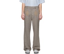 SSENSE Exclusive Brown Diamond Patched Trousers