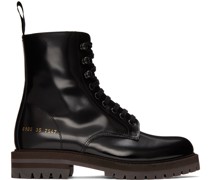 Black Combat Ankle Boots