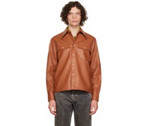 Brown Matsy Faux-Leather Jacket