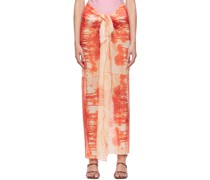 Orange 'The Palm Tree' Maxi Skirt
