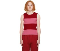 SSENSE Exclusive Red & Pink Fluted Tank Top