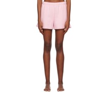 Pink Cotton Fleece Classic Shorts