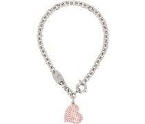 Silver Valentines Heart Locket Necklace
