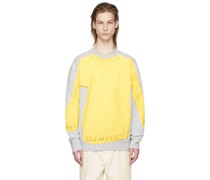 Gray & Yellow Trompe L'Oeil Sweater