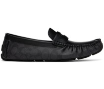 Black Coin Driver Loafers