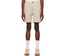 Beige Bank Shorts