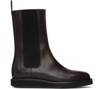 Brown High Chelsea Boots