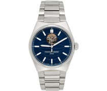Silver & Navy Highlife Heart Beat Automatic Watch