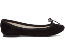 Black Suede Cendrillon Ballerina Flats