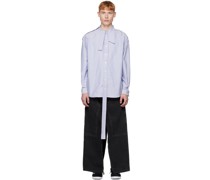 Blue Modified Placket Shirt