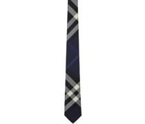 Navy Checked Tie