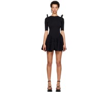 Black Flared Minidress