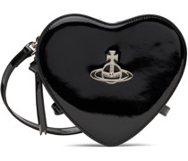 Black Louise Heart Crossbody Bag