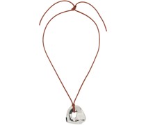 SSENSE Exclusive Silver & Brown Simone Bodmer-Turner Edition Gertrude Pendant Necklace