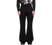 Black Pleated Cargo Pants