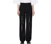 Black Tailored Origami Trousers