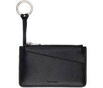 Black Zipped Keychain Wallet