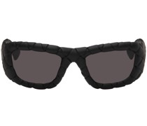 Black Intrecciato Round Acetate Sunglasses