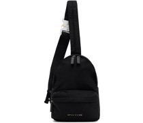 Black Buckle Crossbody Backpack