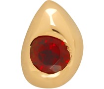 Gold Egg Gem Stud Single Earring