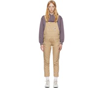 Brown Cotton Overalls