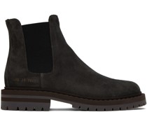 Black Stamped Chelsea Boots