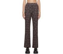 Brown Flower Trousers