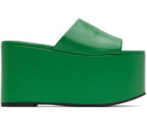 Green Blackout Platform Sandals