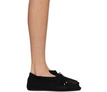 Black 'The Knitted' Ballerina Flats