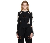 SSENSE Exclusive Black Petal Long Sleeve T-Shirt