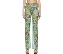SSENSE Exclusive Green Mesh Lounge Pants