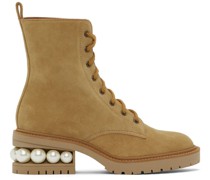Tan Casati Pearl Combat Boot