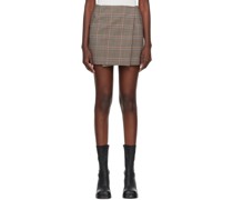 Brown Glen Plaid Miniskirt