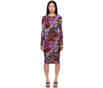 Purple Chain Couture Midi Dress