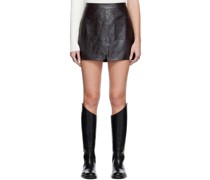 Brown Low-Rise Miniskirt