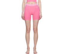 Pink Cotton Rib Boxers