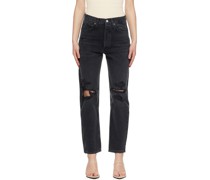 Black 90's Mid-Rise Loose Fit Jeans
