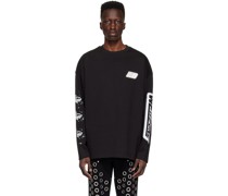 Black Cotton Long Sleeve T-Shirt