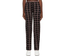Black & Brown Heart Trousers