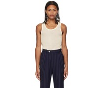 Off-White Scoop Neck Tank Top