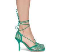 Green Stretch Web Heels