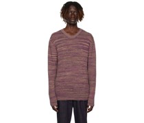 Purple Ribbed Sweater